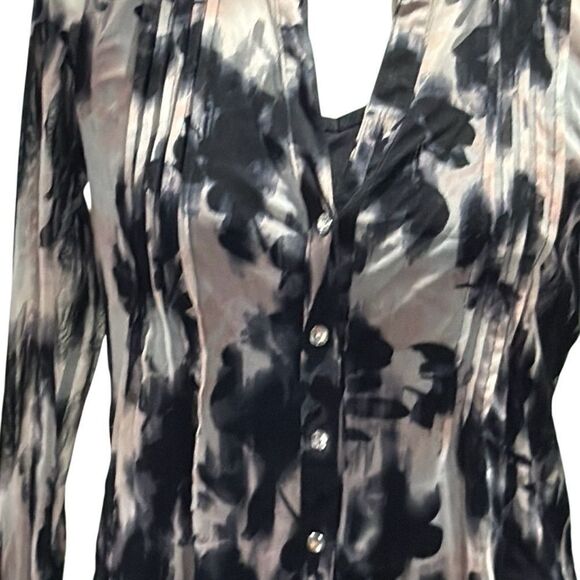 INC sheer blouse with removable v-neck camisole - Picture 2 of 5